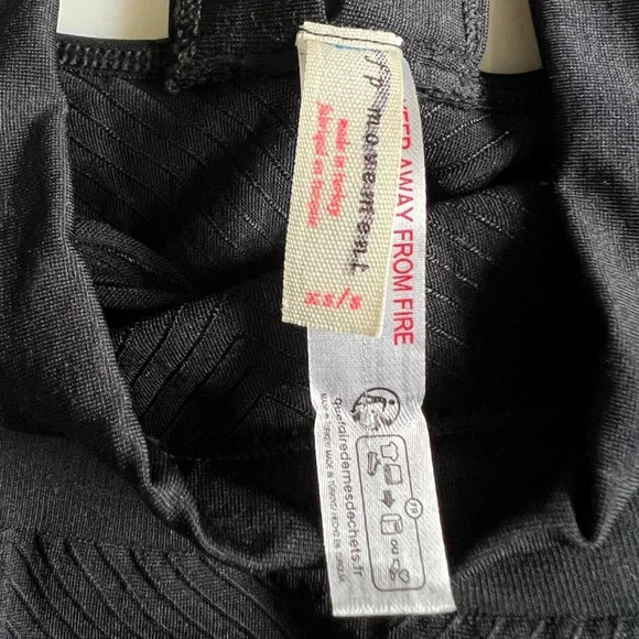 FP Movement by Free People Cinched Textured Sports Bra Cami Top Black - Picture 6 of 6